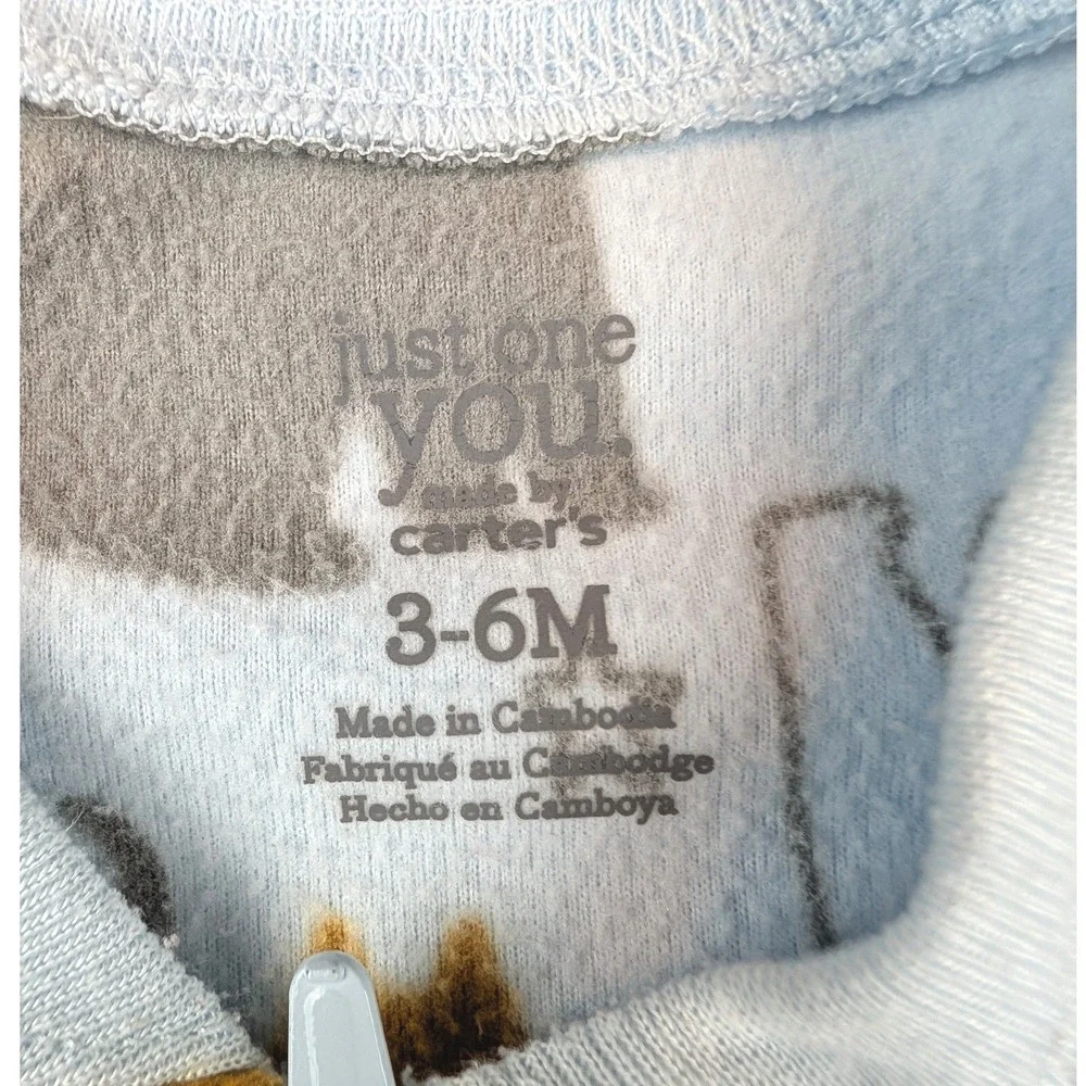 Just One You by Carters Blue‎ Fleece Woodland Animal Sleep Sack 3-6M